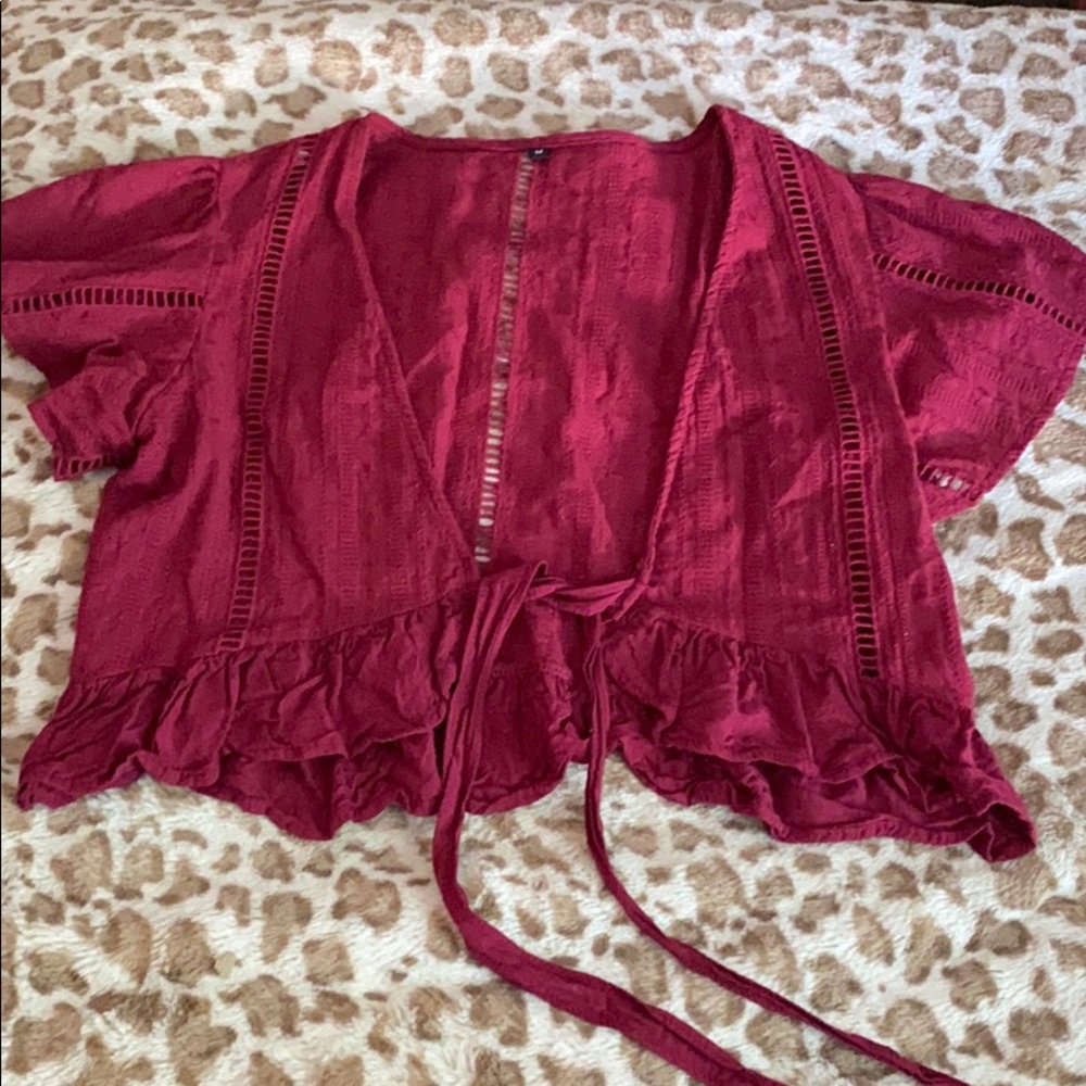 Boho Tie Front Crop Top